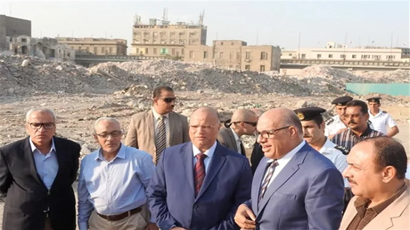 محافظ القاهرة يتفقد اعمال الازالة بمثلث ماسبيرو 
