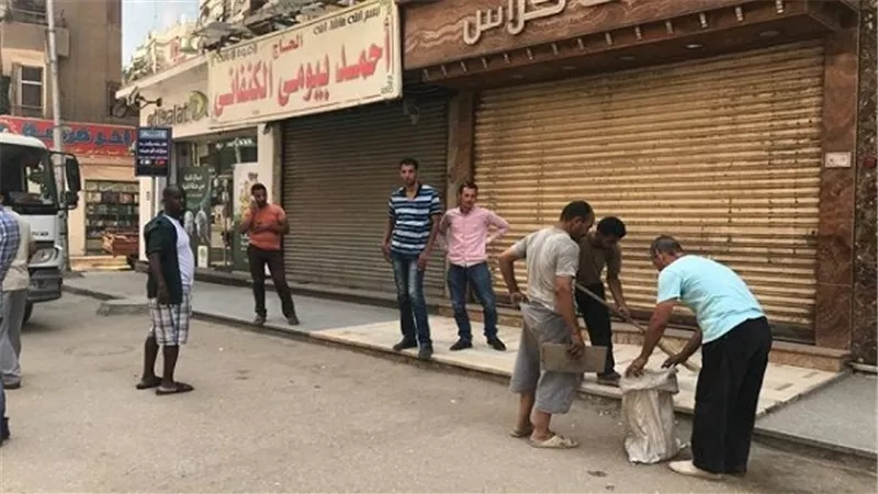 تطهير شارع مستشفي الصدر من الإشغالات.. والأهالي: 