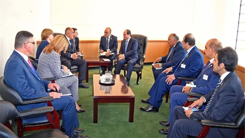 السيسي يلتقي برئيس الوزراء البلغارى على هامش فعاليات الدورة ٧٣ للجمعية العامة للأمم المتحدة