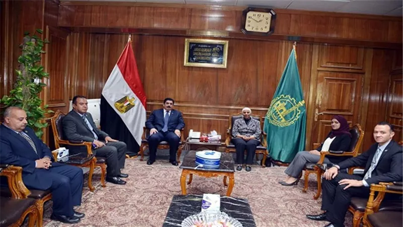 محافظ القليوبية يستقبل نائب أكاديمية البحث العلمي لبحث سبل التعاون 