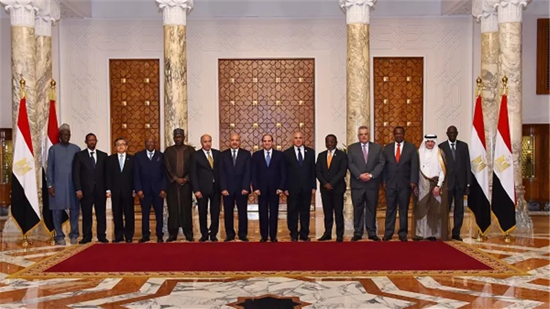 السيسي يستقبل رؤساء وفود الدول المشاركة فى فعاليات أسبوع القاهرة للمياه