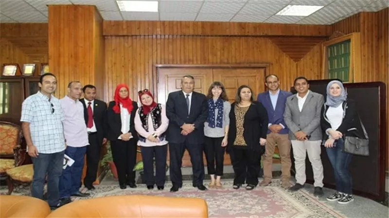 بالصور.. جامعة المنصورة تستضيف عالمة الآثار الدكتورة ميلاني بيتكن 