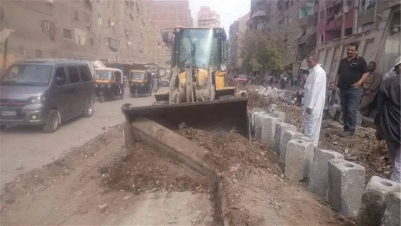 تطوير شارع ترعة بشتيل بطول 500 متر وزراعة الجزيرة الوسطى