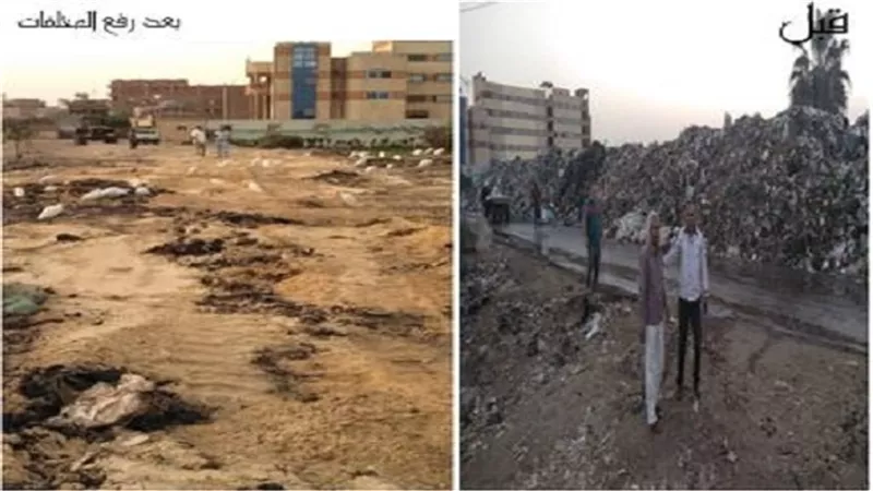 الجيزة تحول 7 مقالب للقمامه والمخلفات لساحات خضراء