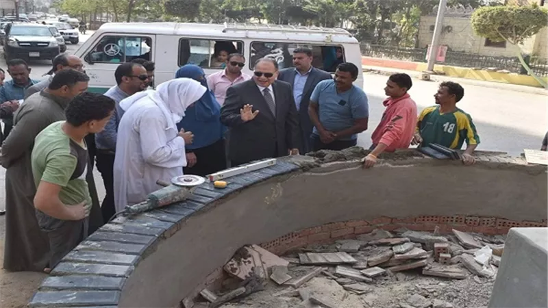 محافظ الفيوم يتابع أعمال تطوير وتجميل الشوارع والميادين بالمدينة
