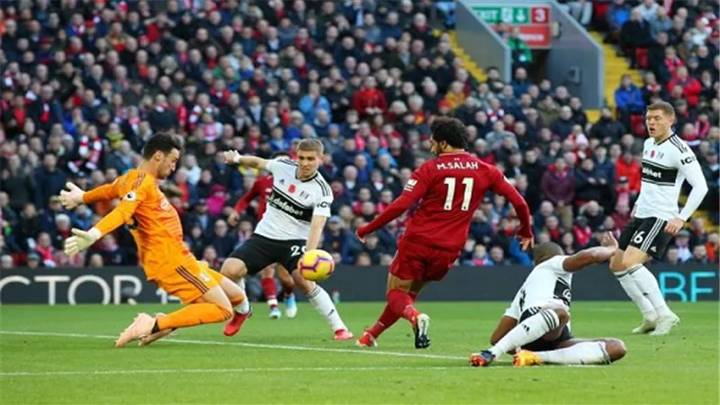 محمد صلاح يسجل أول أهداف ليفربول في فولهام.. الدقيقة 41