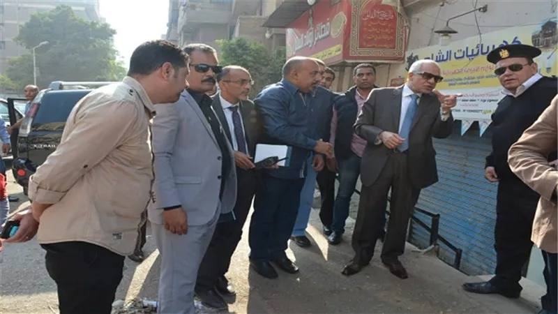 محافظ الجيزة يقود حملة رفع اشغالات بشارع زغلول