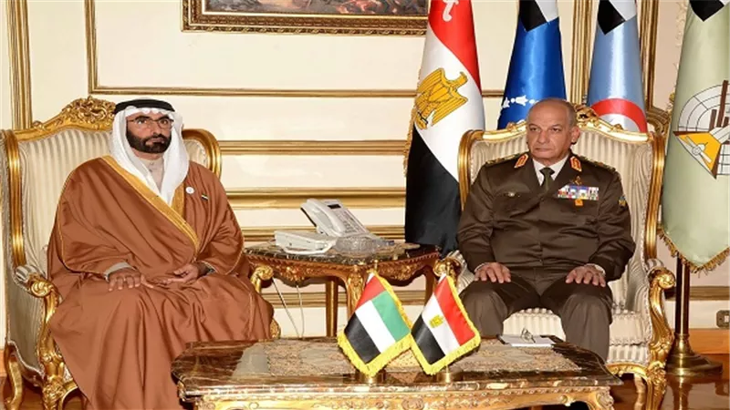 وزير الدفاع يلتقى وزير الدولة لشئون الدفاع الإماراتى