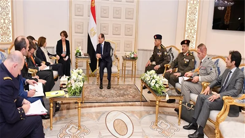 الرئيس السيسي يستقبل وزيرة الجيوش الفرنسية