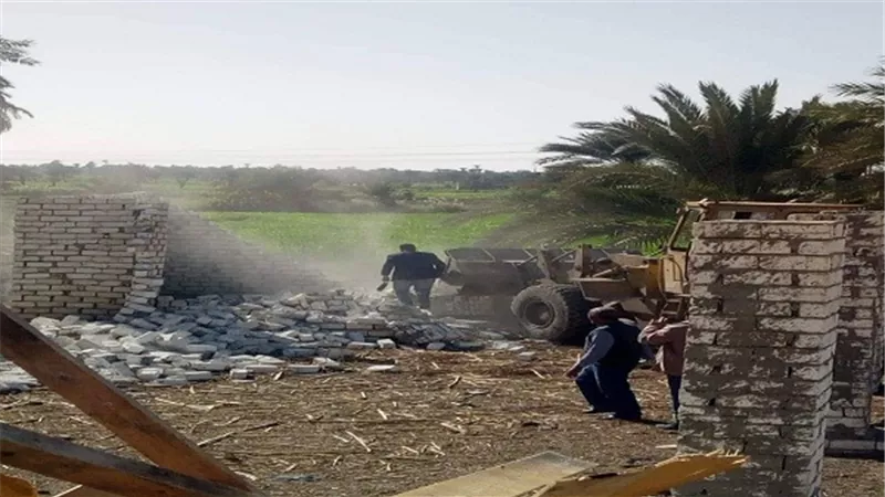 ازالة تعديات للأراضي الزراعية بالشواشنة بالفيوم