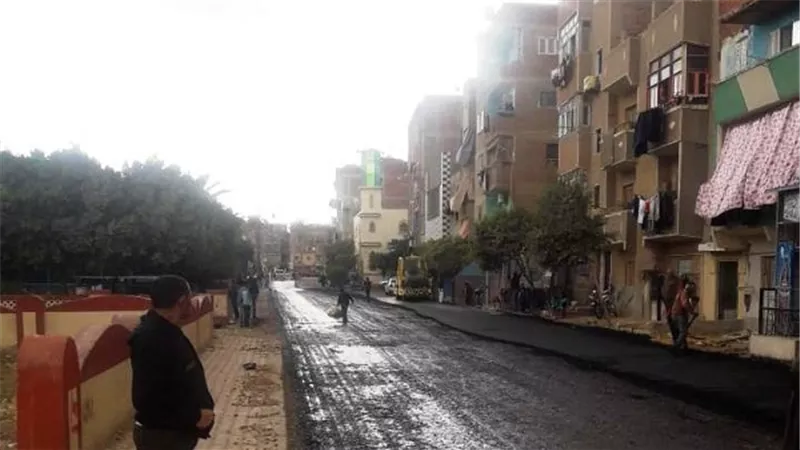 رصف منطقة الهيشة بجناين السويس 