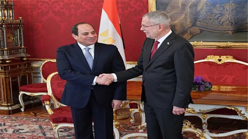 الرئيس السيسي يلتقي مع رئيس جمهورية النمسا