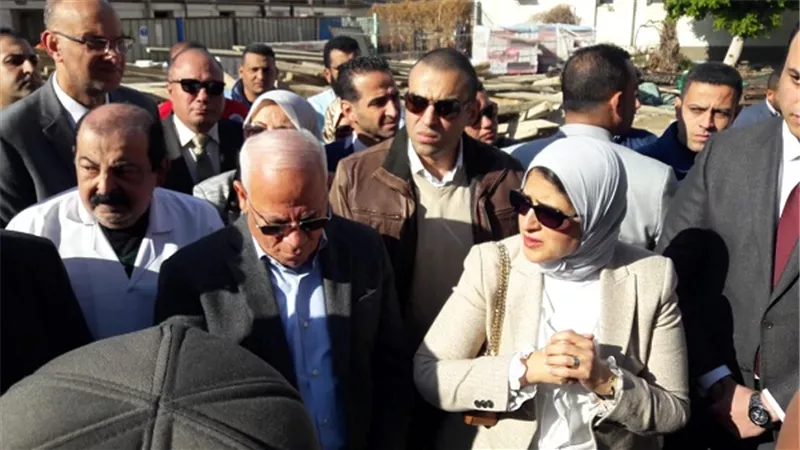 وزيرة الصحة تتففد أعمال تطوير مستشفى بور فؤاد العام 
