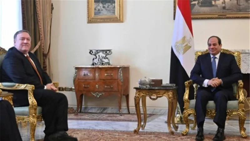 الرئيس السيسي يلتقي بوزير خارجية الولايات المتحدة