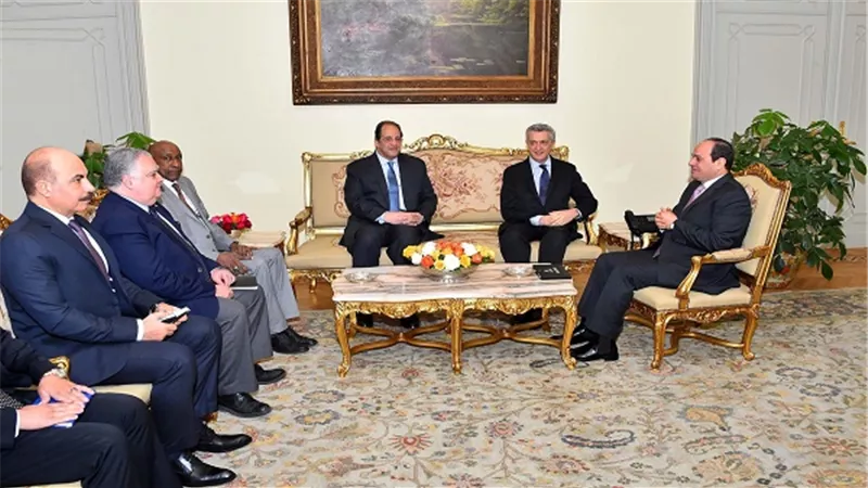 الرئيس السيسي يستقبل المفوض السامي لشئون اللاجئين