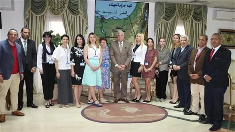 محافظ جنوب سيناء يلتقى وفد اعلامى من اوكرانيا