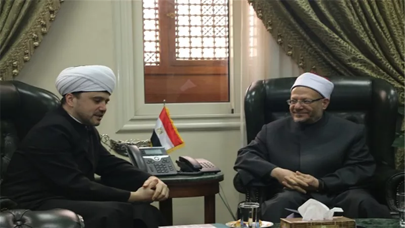 مفتي الجمهورية يستقبل وفدًا رفيع المستوى من مجلس شورى المفتين الروسي