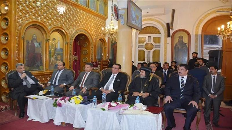 محافظ القليوبية  يحضر المؤتمر الجماهيري بمطرانية شبرا الخيمة 