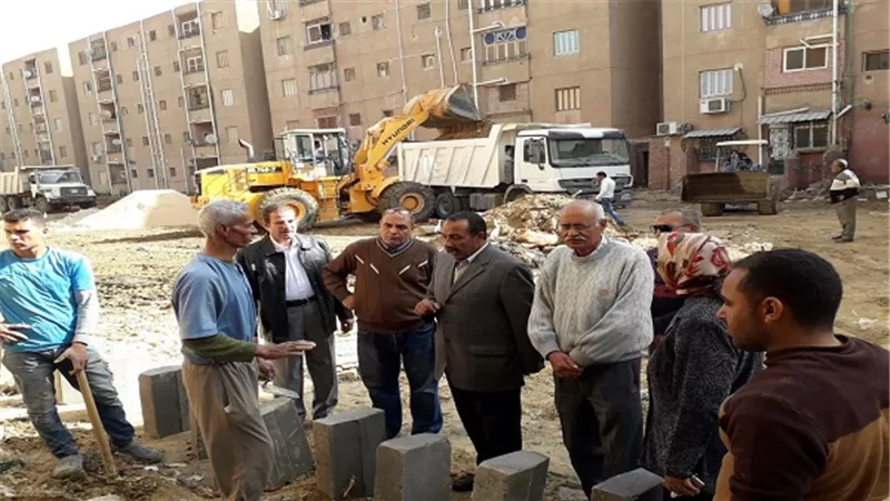 متابعة أعمال تطوير مدينة تعاونيات القاهرة بالسويس
