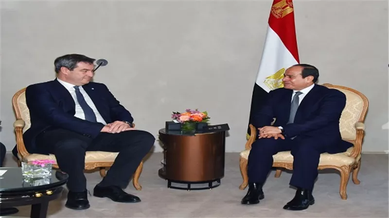 الرئيس السيسي يستقبل رئيس وزراء ولاية بافاريا