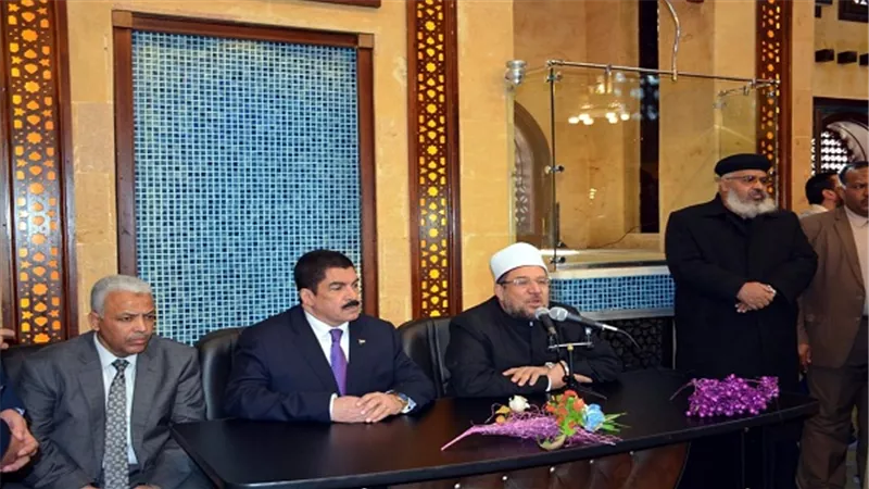 جمعة ومرزوق يفتتحان المسجد الكبير بالخصوص بالجهود الذاتية بتكلفة 5 مليون جنيه
