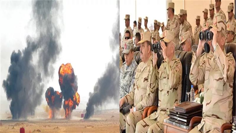 وزير الدفاع يشهد المرحلة الرئيسية للمناورة 