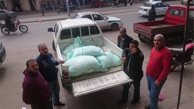 تموين الفيوم: ضبط نصف طن دقيق بلدى قبل تهريبه للسوق السوداء ببندر الفيوم       