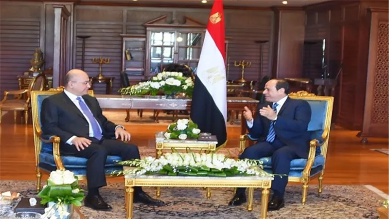 الرئيس السيسي يستقبل رئيس جمهورية العراق