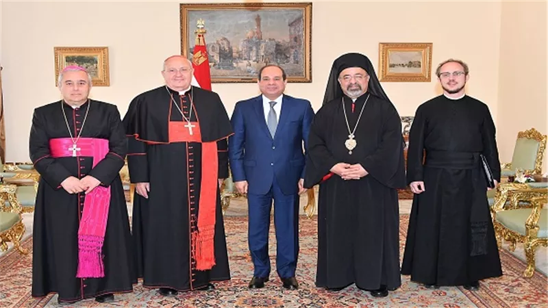 الرئيس السيسي يستقبل رئيس مجمع الكنائس الشرقية بالفاتيكان