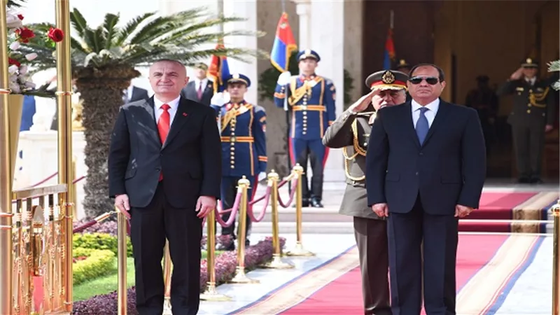 الرئيس السيسي يستقبل الرئيس الألباني بقصر الاتحادية 