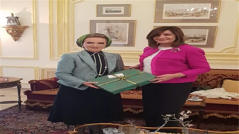 وزيرة الهجرة تلتقي حرم رئيس مجلس النواب اللبناني 