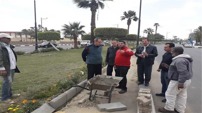 سكرتيرعام محافظة السويس فى جولة تفقدية لمتابعة أعمال التطوير بشوارع المدينة