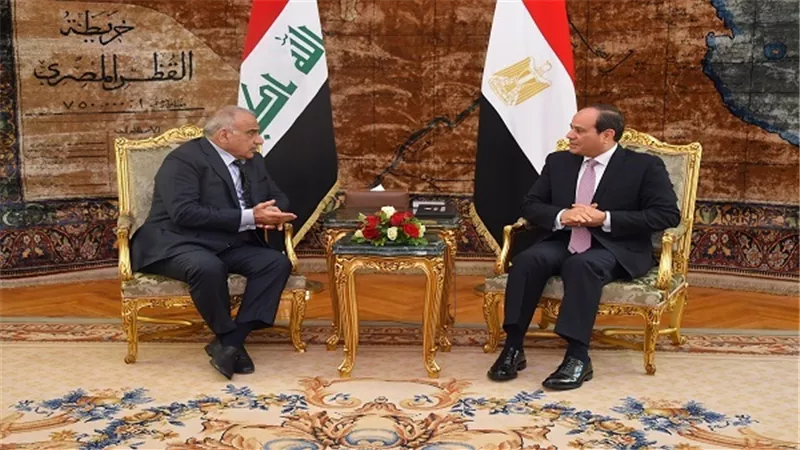 الرئيس السيسي يستقبل رئيس وزراء العراق بقصر الاتحادية