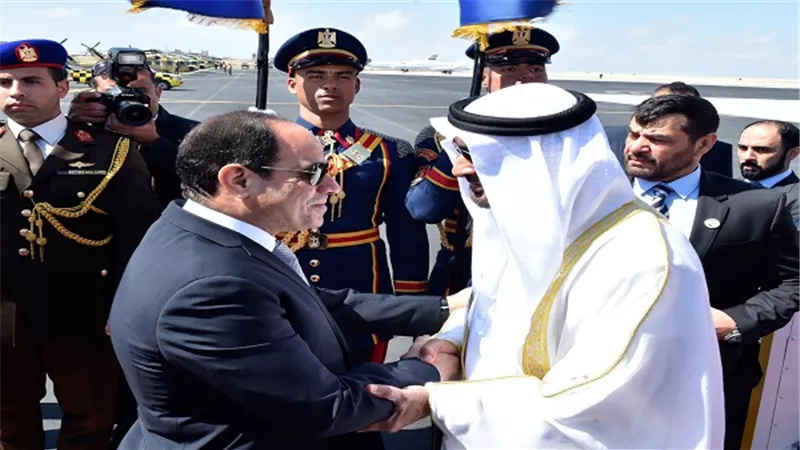 الرئيس السيسي يستقبل الشيخ محمد بن زايد آل نهيان