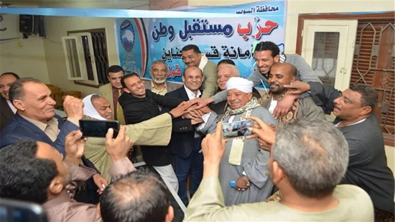 بالصور.. مستقبل وطن  بالسويس يواصل مؤتمراته حول اهمية التعديلات الدستورية