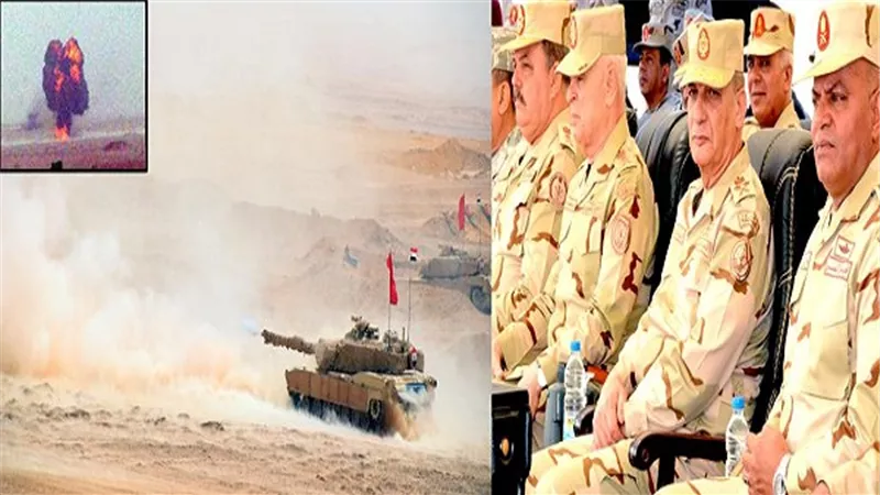الفريق أول محمد زكى يشهد المرحلة الرئيسية للمناورة  