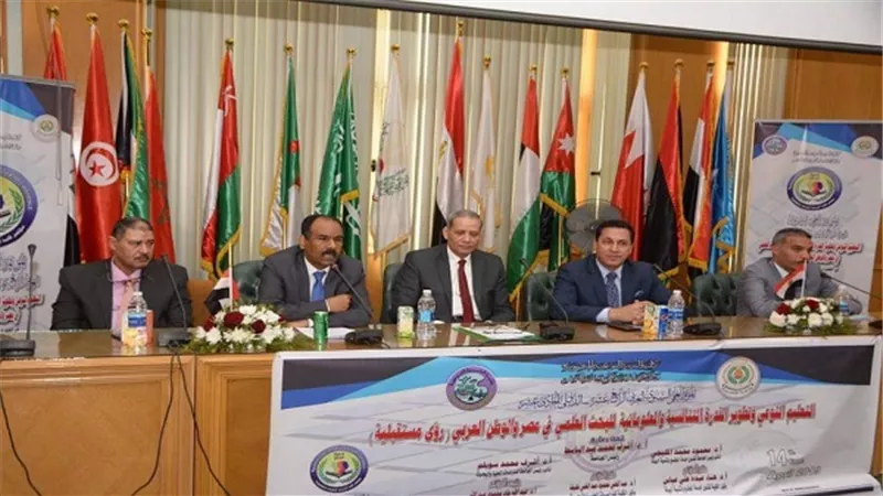 فعاليات مؤتمر تطوير القدرات التنافسية للبحث العلمى فى مصر والوطن العربي بجامعة المنصورة