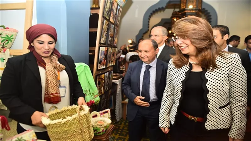 وزيرة التضامن الاجتماعي تفتتح معرض الحرف اليدوية