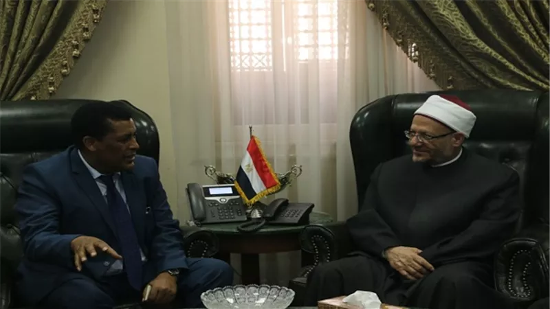 مفتي الجمهورية يستقبل السفير الأثيوبي لبحث أوجه تعزيز التعاون الديني بين الدار وأثيوبيا