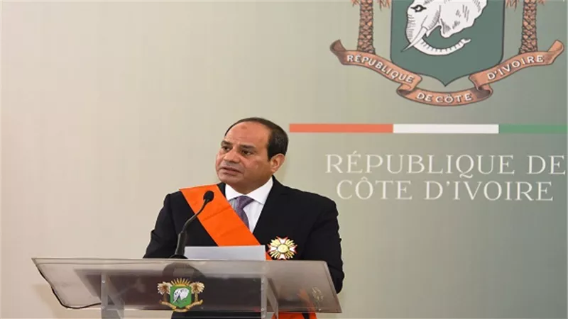 ننشر كلمة الرئيس السيسي خلال المؤتمر الصحفي المشترك مع نظيره الايفواري