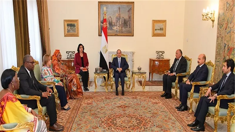 الرئيس السيسي يستقبل رئيسة اللجنة الأفريقية لحقوق الإنسان والشعوب