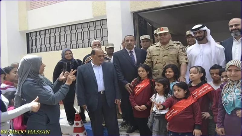 قائد الجيش  يفتتح 3  مدارس فى السويس لذوى الاحتياجات الخاصة