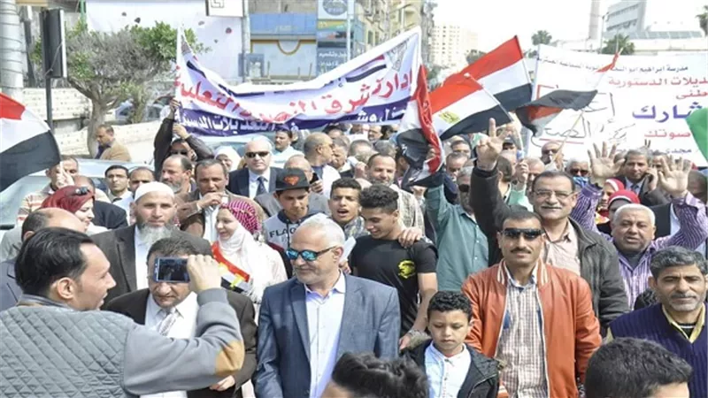 التربية والتعليم.. مسيرة حاشدة لحث المواطنين للمشاركة في التعديلات الدستورية بالدقهلية