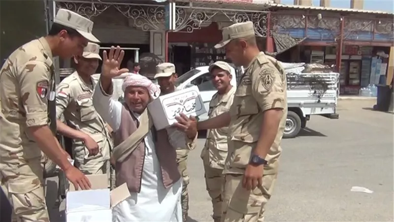 القوات المسلحة توزيع نصف مليون حصة غذائية بنصف الثمن بالمحافظات 