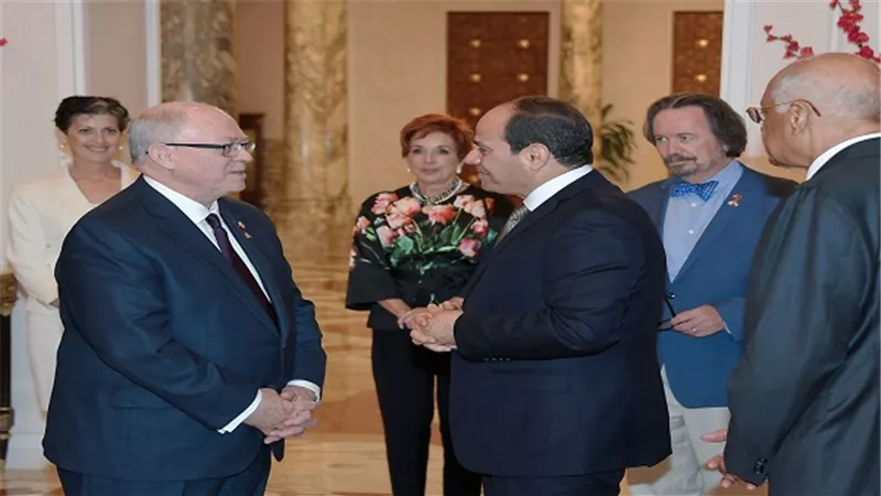  الرئيس السيسي يستقبل رئيس مجلس الشيوخ الكندي