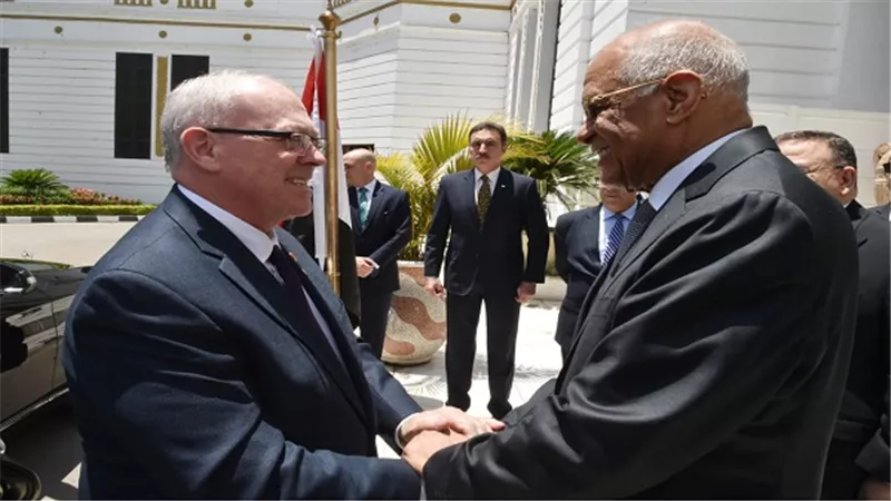 رئيس مجلس النواب يستقبل رئيس مجلس الشيوخ الكندى والوفد المرافق له