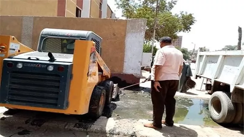 حملة نظافة بمدينة المنشأة لاستقبال عيد الفطر
