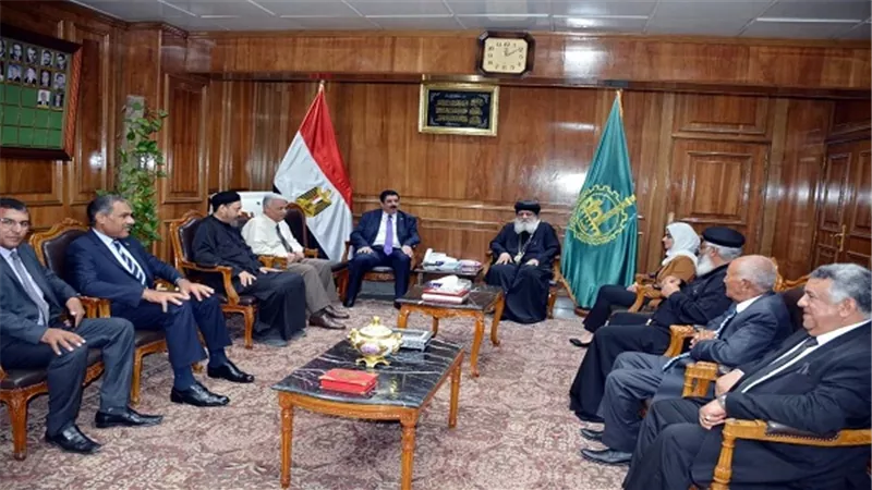 الكنيسة الأرثوذكسية وبيت العائلة يقدم التهنئه لمحافظ القليوبية بعيد الفطر المبارك