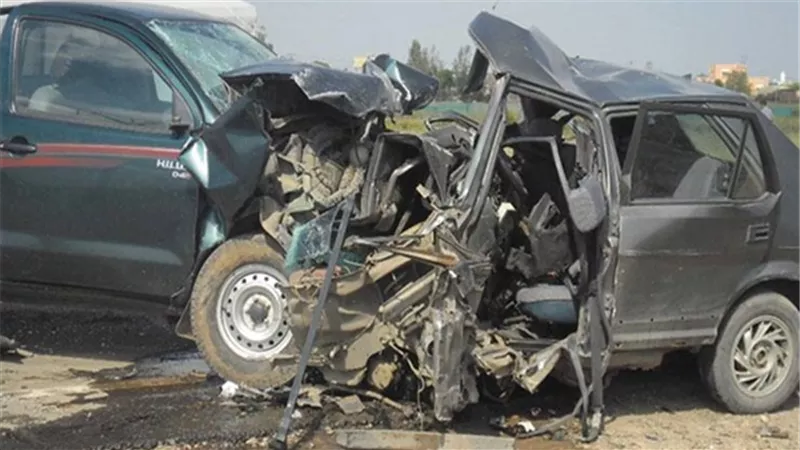 حادث تصادم أدى لأصابة 7 أشخاص بطريق اجا دقهلية 