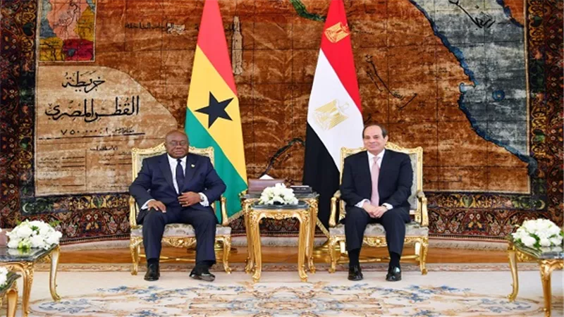 الرئيس السيسي يستقبل رئيس جمهورية غانا